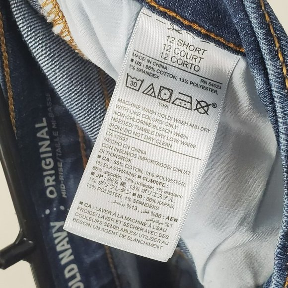 Old Navy Womens Original Jeans Size 12 Short Blue Denim Ankle - Picture 4 of 6